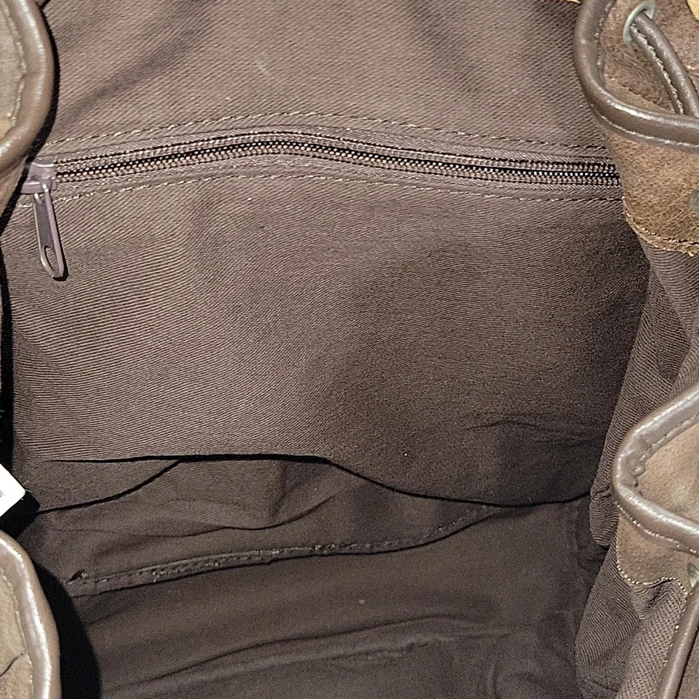 Vintage Brown Leather Rucksack Backpack